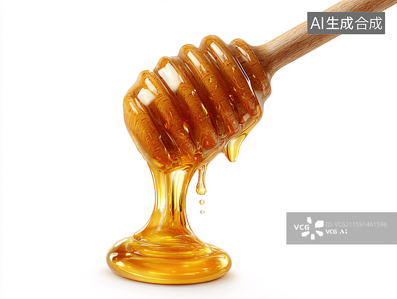【AI数字艺术】蜂蜜的丝滑流动图片素材