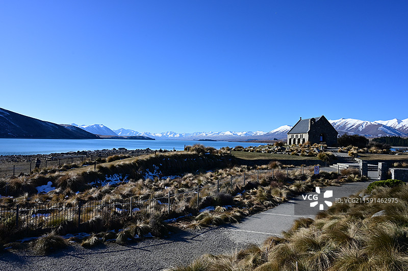 新西兰蒂卡波Lake Tekapo Lake McGregor图片素材