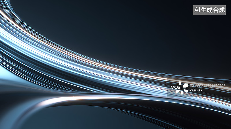 【AI数字艺术】极简发光线条暗渐变背景图片素材
