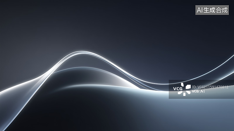 【AI数字艺术】极简发光线条暗渐变背景图片素材