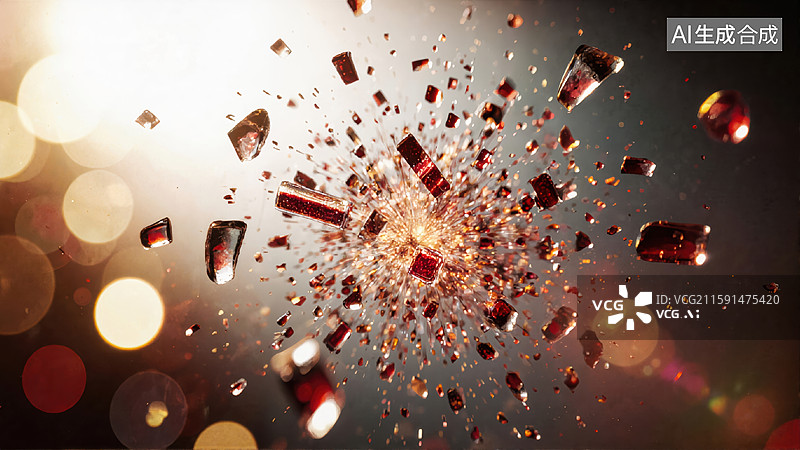 【AI数字艺术】璀璨光芒四射图片素材