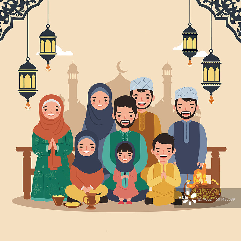 庆祝家庭团聚的快乐时光图片素材