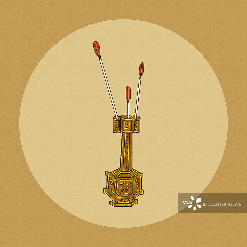 投壶游戏古风插画图片素材