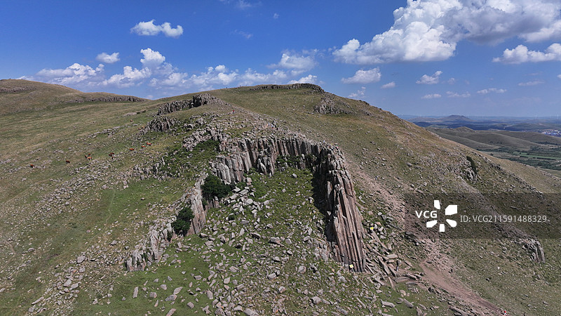 航拍锡林郭勒盟太仆寺旗石条山图片素材