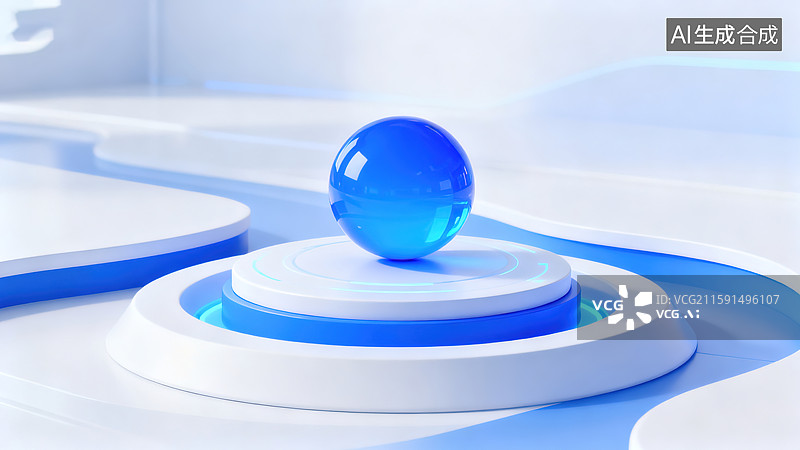 【AI数字艺术】科技感数字地球与白色平台图片素材