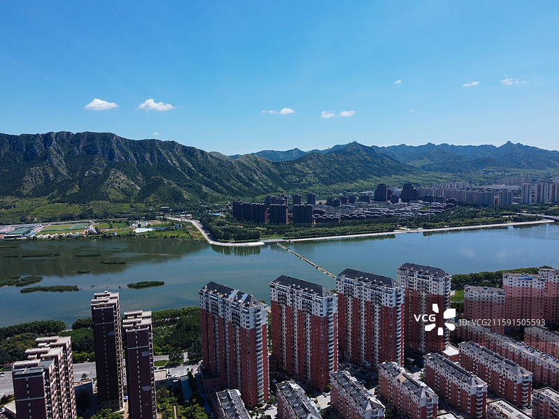 朝阳市 双塔区 龙腾大街 大凌河 航拍 朝阳大街图片素材