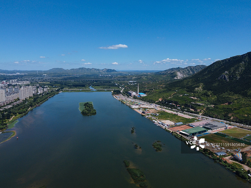 朝阳市 双塔区 龙腾大街 大凌河 航拍 朝阳大街图片素材