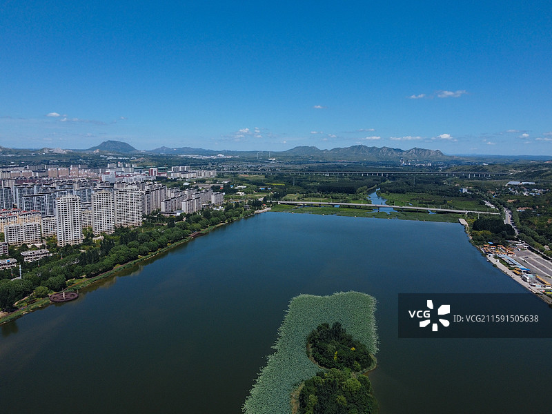朝阳市 双塔区 龙腾大街 大凌河 航拍 朝阳大街图片素材