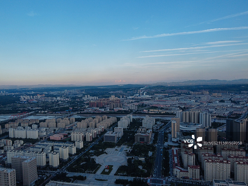 赤峰市 红山区 松洲公园 松山区 赤峰商厦 航拍 地标图片素材
