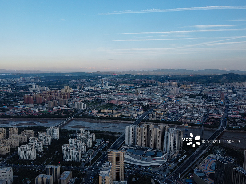 赤峰市 红山区 松洲公园 松山区 赤峰商厦 航拍 地标图片素材