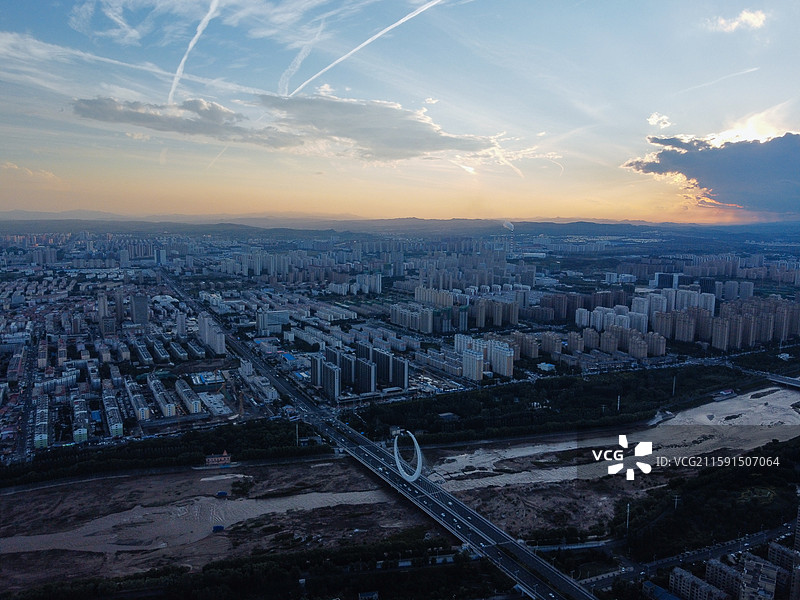 赤峰市 红山区 松洲公园 松山区 赤峰商厦 航拍 地标图片素材