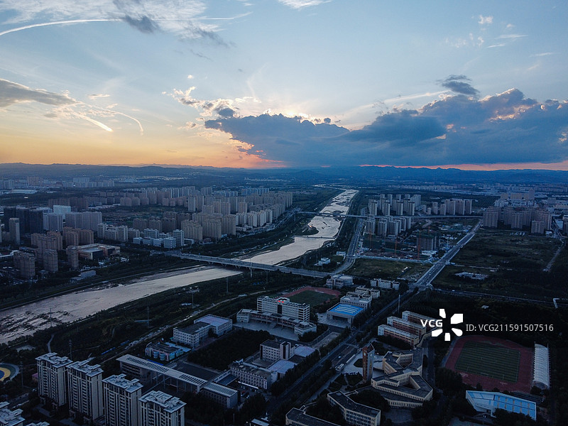 赤峰市 红山区 松洲公园 松山区 赤峰商厦 航拍 地标图片素材