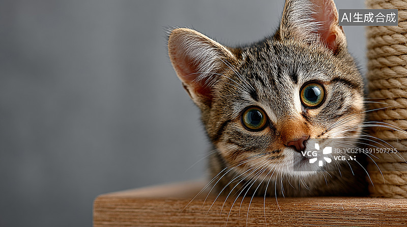 【AI数字艺术】好奇的小猫图片素材