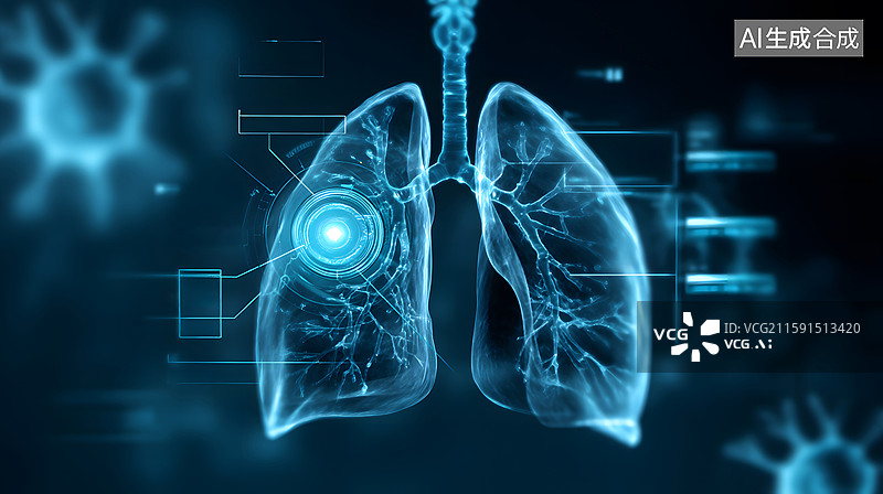 【AI数字艺术】呼吸系统透视图图片素材
