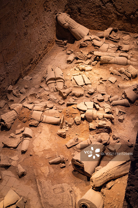 西安兵马俑三号坑图片素材