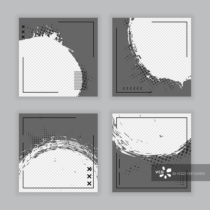 艺术刷笔触和飞溅效果的传单模板图片素材