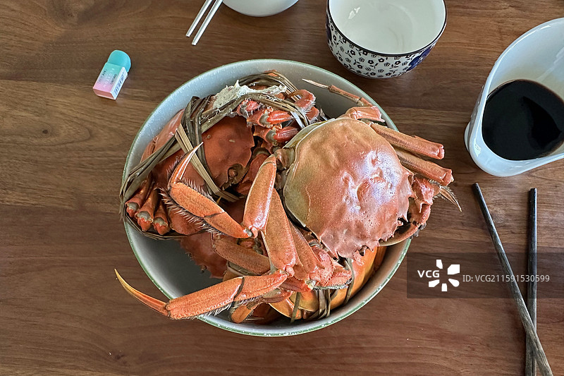 大闸蟹熟食图片素材