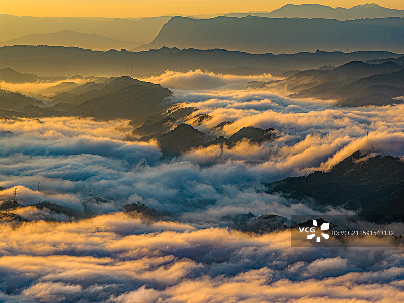 蜀南竹海 拜寿台 云海 自然风光——卷起千堆雪图片素材