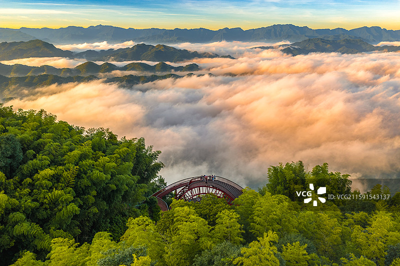蜀南竹海 拜寿台 云海胜景——四川 宜宾 自然风光图片素材