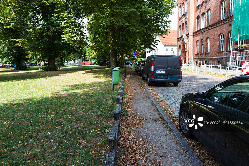 德国小城吕贝克的风景 精致花园图片素材