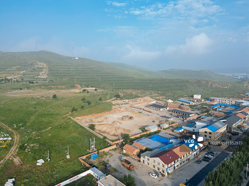 太仆寺旗 宝昌镇 宏胜村 地标 航拍图片素材