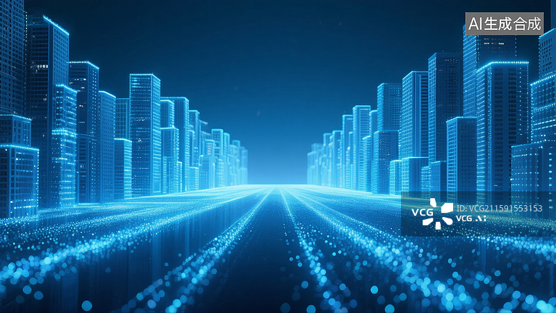 【AI数字艺术】抽象城市建筑图片素材
