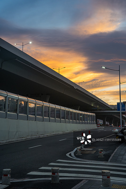 厦门晚霞图片素材