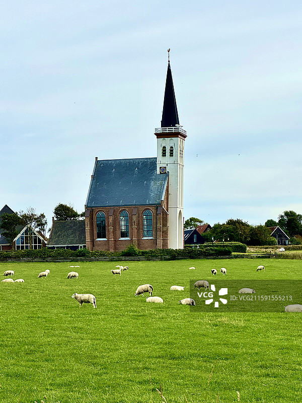 宗教与自然的和鸣。荷兰登霍恩。图片素材