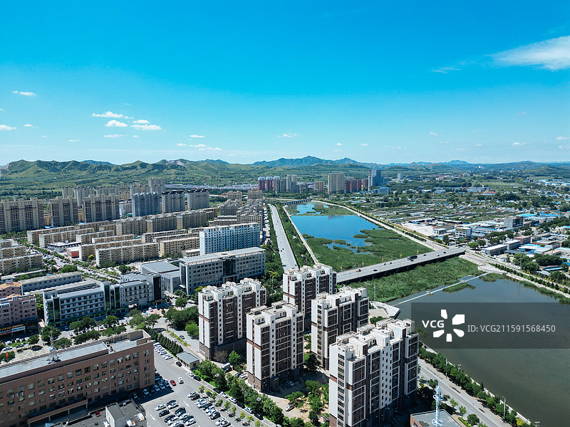 北票市 骆驼营子 台吉镇 人民公园 航拍图片素材