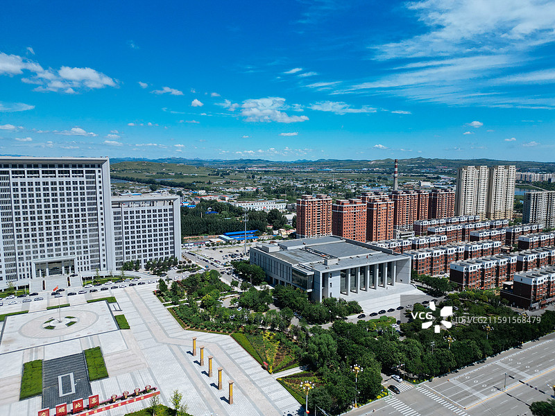 北票市 骆驼营子 台吉镇 人民公园 航拍图片素材