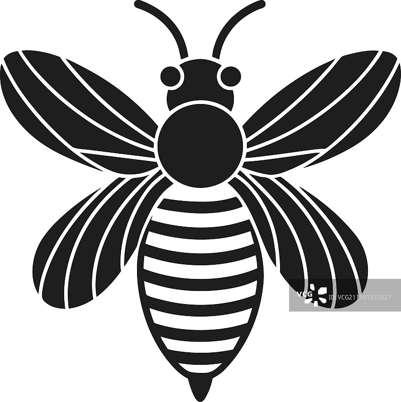 优雅的春季自然中的黑色蜜蜂剪影图片素材