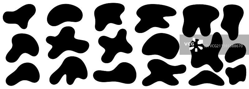 有机斑点随机斑块有机几何形状图片素材