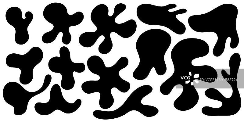 有机斑点随机斑块有机几何形状图片素材