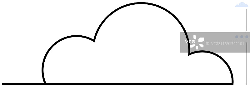 代表数据存储的极简云设计图片素材