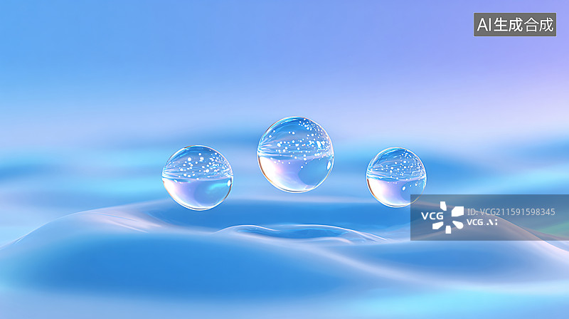 【AI数字艺术】水滴涟漪之美图片素材