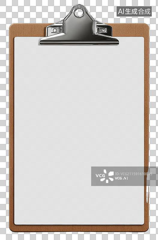 【AI数字艺术】木质夹板上的空白纸张图片素材