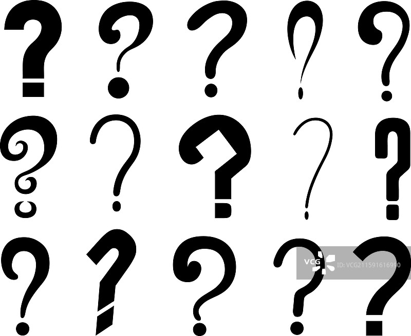 不同的问号符号组合图片素材
