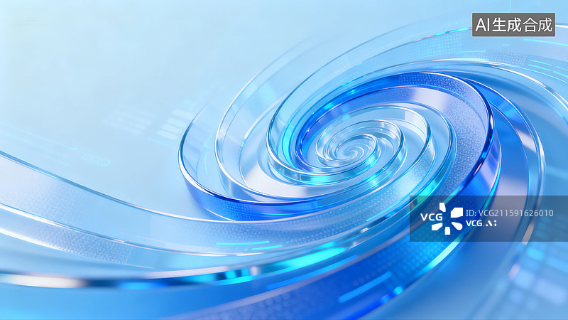【AI数字艺术】科技毛玻璃抽象曲线背景图片素材