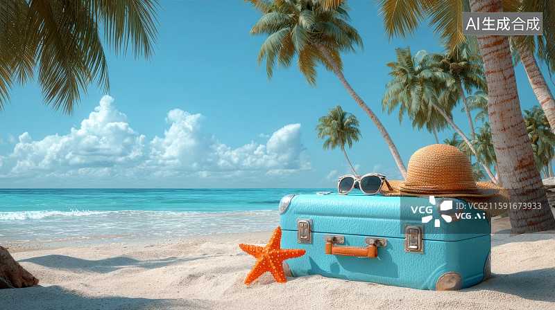 【AI数字艺术】假期度假，国庆长假，出行，旅游，度假图片素材