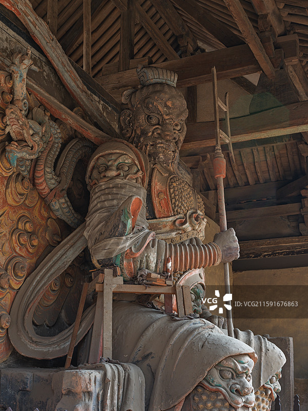 山西平遥古城清虚观建筑图片素材