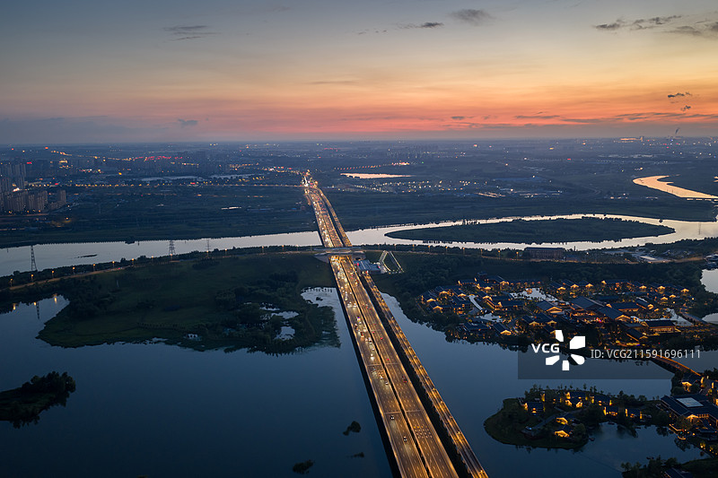 长春北湖国家湿地公园航拍图片素材