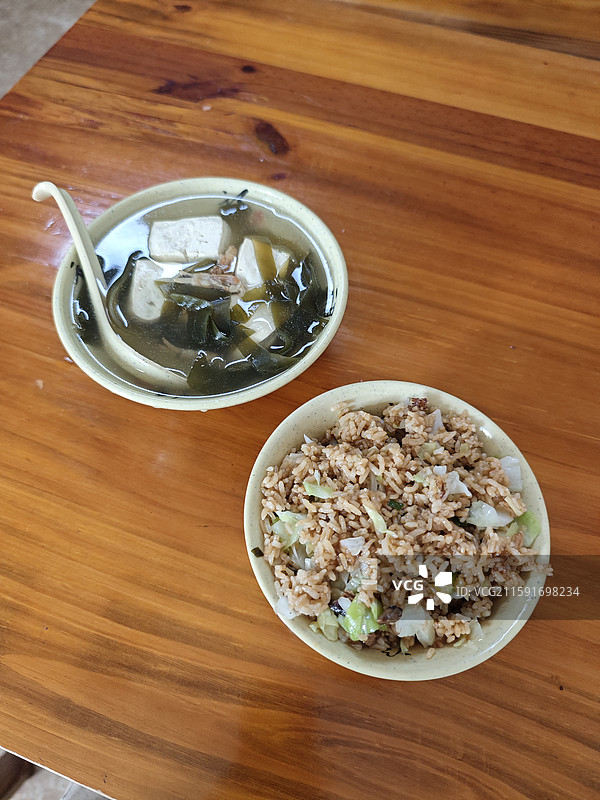 客家咸饭 豆腐海带汤 沙县小吃  福建三明旅行2025图片素材