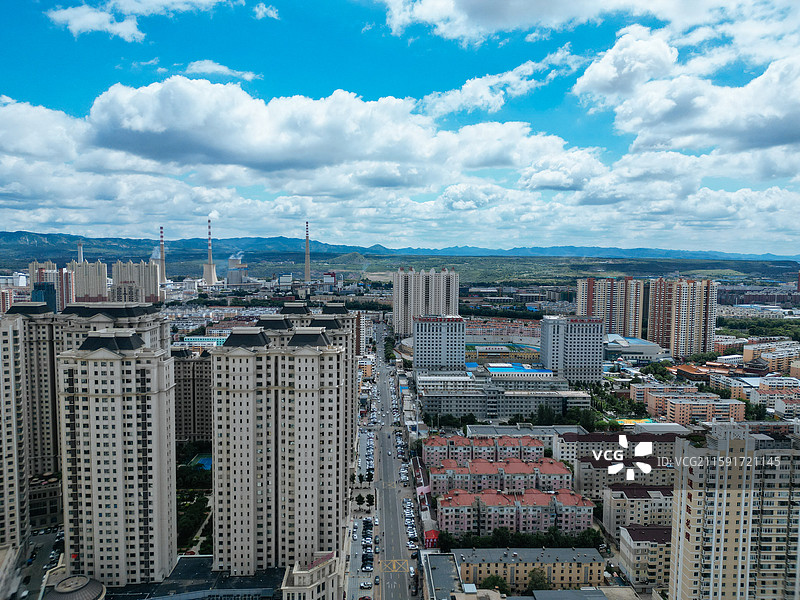 阜新市 细河区 人民公园 太平区 航拍 城市图片素材