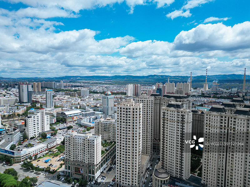 阜新市 细河区 人民公园 太平区 航拍 城市图片素材