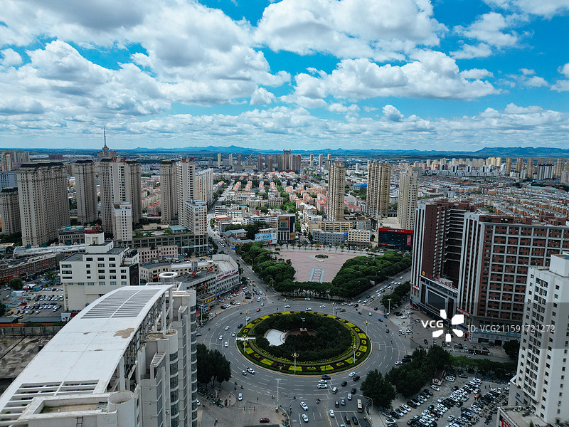 阜新市 细河区 人民公园 太平区 航拍 城市图片素材
