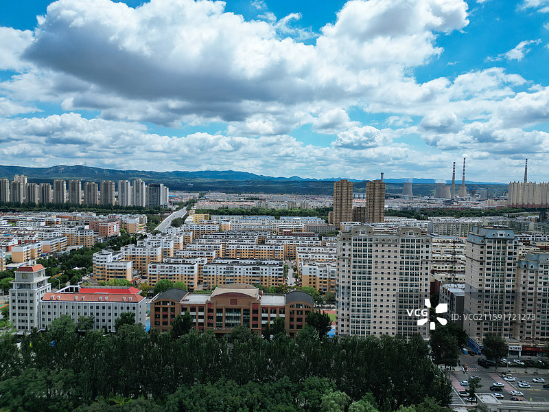 阜新市 细河区 人民公园 太平区 航拍 城市图片素材