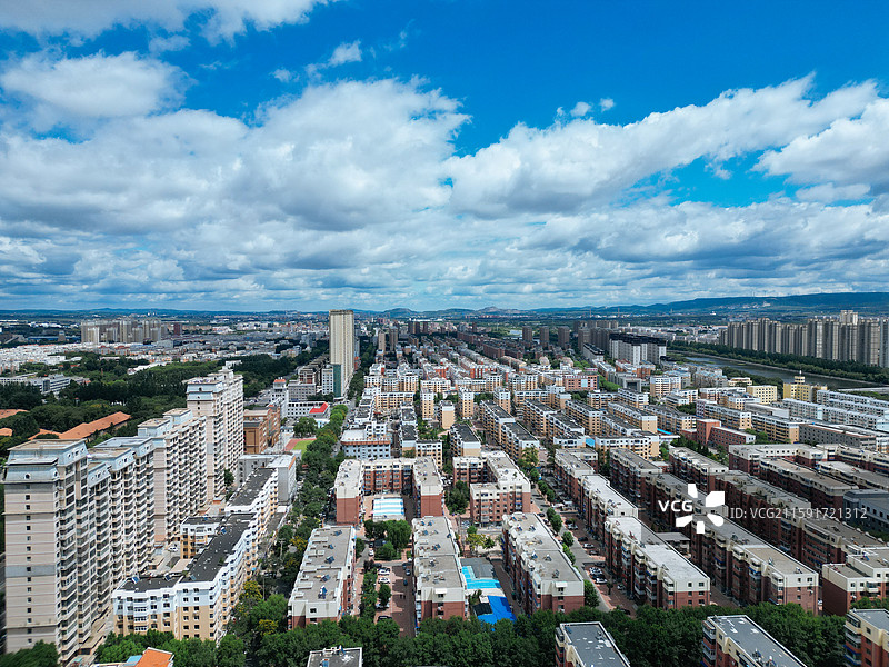 阜新市 细河区 人民公园 太平区 航拍 城市图片素材