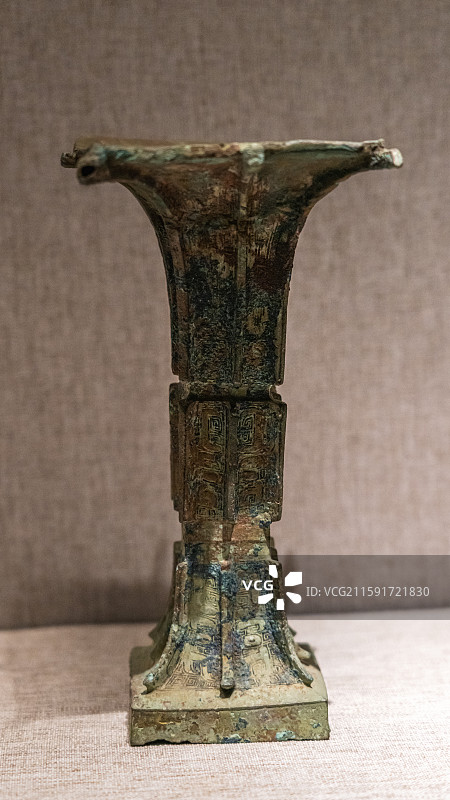 铜方觚（西周）河南博物院藏 1997年鹿邑县太清宫镇长子口墓出土图片素材