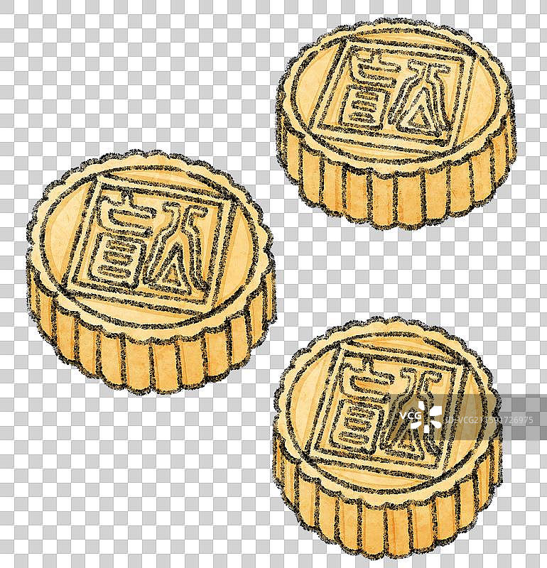 佛山美食插画-盲公饼图片素材