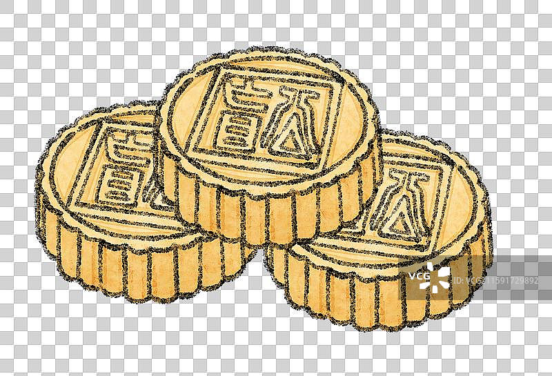 佛山美食插画-盲公饼图片素材